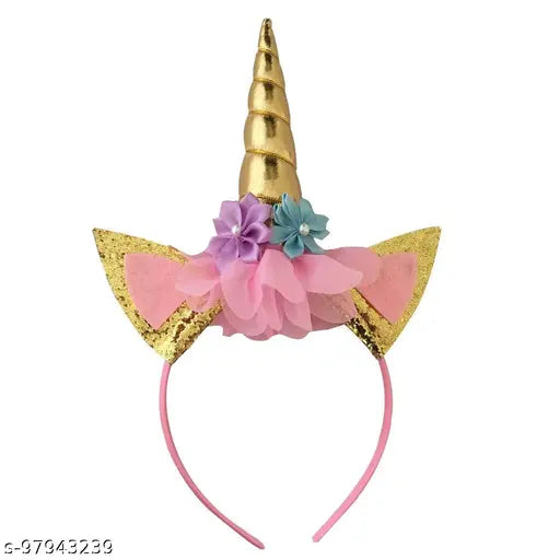 Rainbow net unicorn frock for girls, embellished with knee-length tutu and matching headband, perfect for parties or special occasions