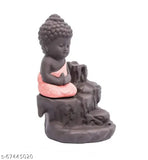 10x12x8 Poly Resin Buddha Statue with 10 backflow incense cones, Indian origin