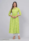 Rayon printed combo Jivika refined three-quarter sleeve kurti on mannequin