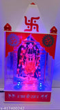 Plastic Ram Murti LED light temple idol, 2.5" x 7" x 3.5", Hindu household decor or Diwali gift, India origin