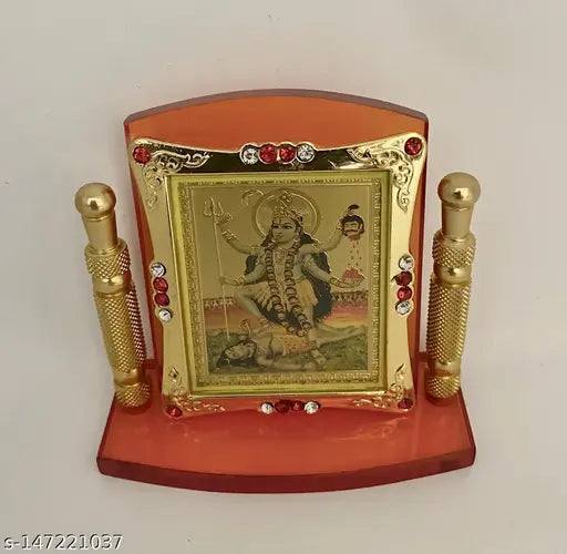 Idol Kali Maa acrylic statue, spiritual home decor for car dashboard, temple or office study table (7cm x 5.5cm x 8.5cm)