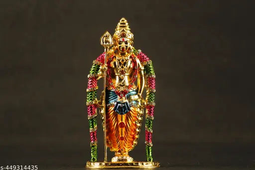 Malasia Murugan idol for car dashboard, office table showpiece - South Indian deity figurine, spiritual home decor item