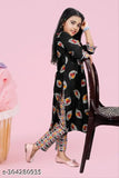 bsf new Creation printed cotton Reyon top & pants set for kids girls, A-line trousers with three-quarter sleeves, vibrant print design