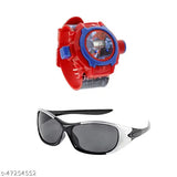 Stylish kids unisex watch with blue and red straps