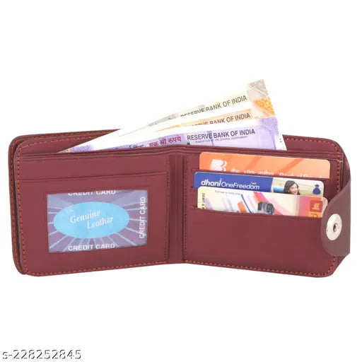 Multicolor PU wallet, Sonrisa Trendy Mens BMW combo. Textured design with 2 compartments, 5 card slots, and stitched fine lining