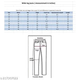 Baggy Jeans,Heart print wide leg denim Jeans- Dark blue