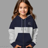 Cotton print sweatshirt, navy and blue jacket with long sleeves