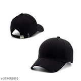 Stylish cotton baseball cap, comfortable and unisex, solid design from India