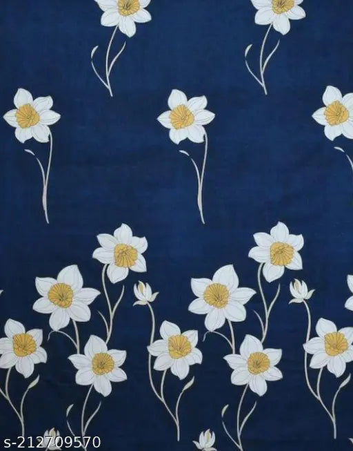 Pure cotton floral double bedsheet & 2 pillow covers, ideal for mild winter adults. Made in India
