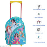 Cgreen polyester net school trolley bag (16 inches, 30 L), waterproof and durable for kids, pink