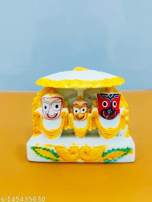 8cm Marble Lord Jagannath Handicraft, Indian Gods Idol for Decoration or Car Dashboard