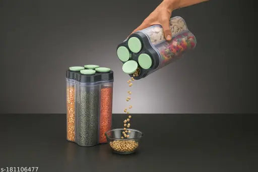 2Mech Container Set for Kitchen airtight Plastic storage container Kitchen set of 4,2500ML