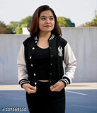 Black Fleece Printed Bomber Jacket Combo Pack-2 for Women and Girls - Comfortable, Soft Fabric, High Fashion, Casual to Wedding Occasions, Made in India (Size XS-XL)