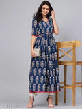 Cotton floral printed pleated kurti for women, short-sleeved, vibrant Indian design, XS-8XL