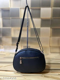 Trendy black sling bag with adjustable strap