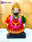Multicolor Poly Resin Shri Khatu Shyam Ji Statue for Pooja Home Decoration, intricate detailing, ethically sourced materials