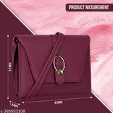 Womens pink leather sling bag with adjustable shoulder strap