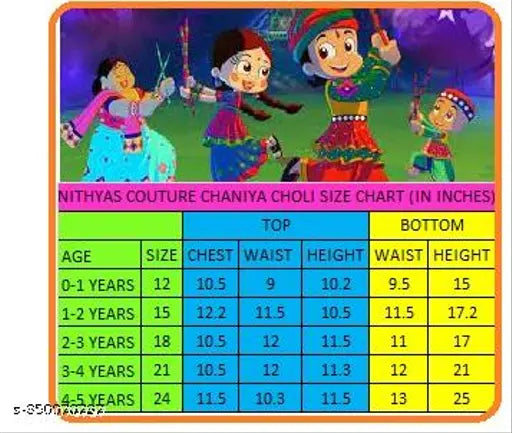 Radiant kids' Rajasthani embroidered Rayon-Cotton Ghagra Choli with dupatta, perfect for Navaratri and dandiya dance
