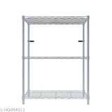 Tunehome metal kitchen cabinet with two shelves and black handles