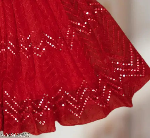 Organza and net embellished girls lehenga choli party wear, Indian ethnic ready-to-wear for ages 2-8 years