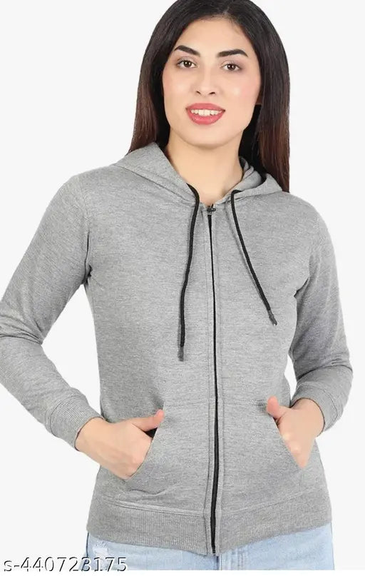 Fleece long-sleeved solid fancy jacket, beautiful, made in India