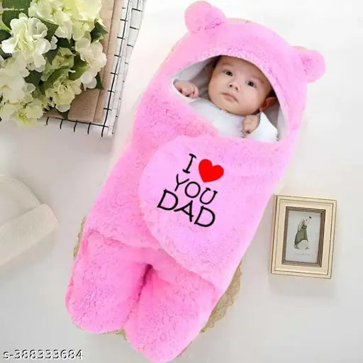 Microfiber hooded baby blanket for AC room & mild winter, by AAKRITI. Soft, cozy, and perfect for naptime or bedtime
