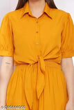 Solid crepe women's jumpsuit set, three-quarter sleeves, size S (32/50/28), made in India