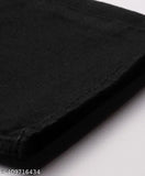 This appears to be a product photo of a pair of men's jeans, featuring a black denim material with a slim fit design. The jeans are presented in an upright position against a neutral background, showcasing the front view of the garment. The image does not provide enough detail for me to confidently describe any additional features or attributes of the jeans