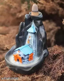 Resin Adi Shankara MotherSon Baba Kedarnath Dham Mandir, smoke-free backflow cones (10x10x10 cm), India-made spiritual figurine