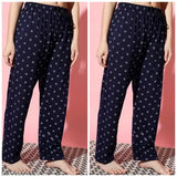 Blue polka dot lounge pants for women's nightwear. Pack of 2