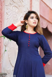 Viscose Rayon solid Anarkali kurti, trendy style for women parties & festivals, India origin