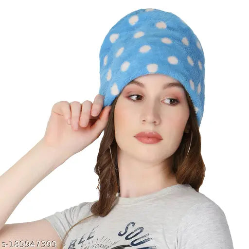 Sky blue woolen eSoul cap, free size