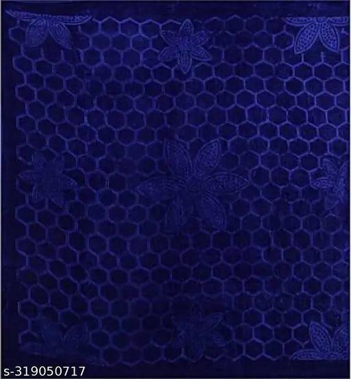 Double mink-style microfiber net floral blanket for heavy winter, pack of 1 (86x90 inches)