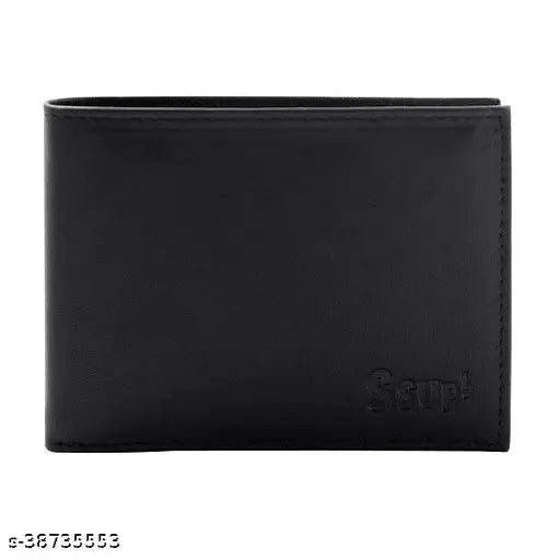 Fancy Modern Leather Wallet, colorblock design, 5 compartments, free size, trendy accessory for men's style