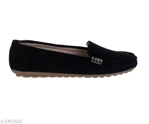 Synthetic leather women's casual loafer, round toe, TPR sole, solid net pattern, size IND-[insert appropriate size from options provided], Indian origin
