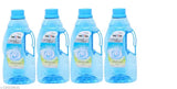 Blue NAYASA FONTANA water bottles, pack of 4, unbreakable and leak-proof, ideal for fridge storage with food-grade material