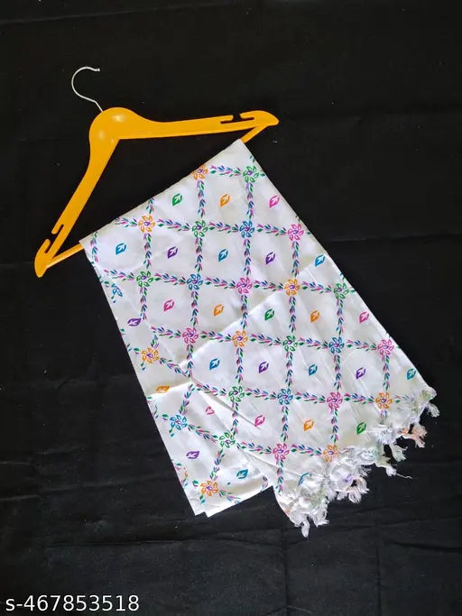 Printed rayon cotton scarf, free size, length 2m, Indian origin
