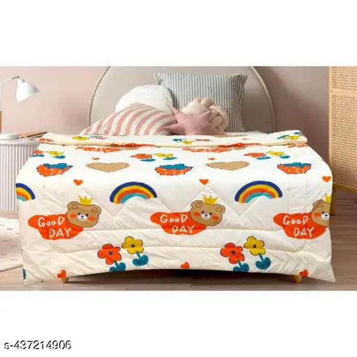 220 GSM Reversible Microfibre Polycotton Comforter Blanket Single Bed, AC Comforter Single Bed, Quilt, AC Blanket-60x90 Inches