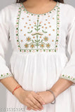 White kameez with floral embroidery