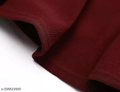 Womens red mini skirt, 100% cotton, midi length with a flared hem