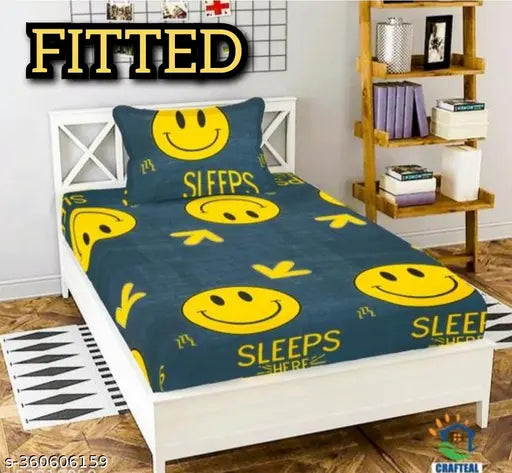 Glace cotton, superfine floral single bedsheet with matching pillowcover, ideal for adult summer use