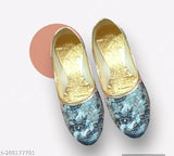 PU printed women's bellies, featuring ballerina design and backstrap, sizes IND-6 to IND-9. Made in India