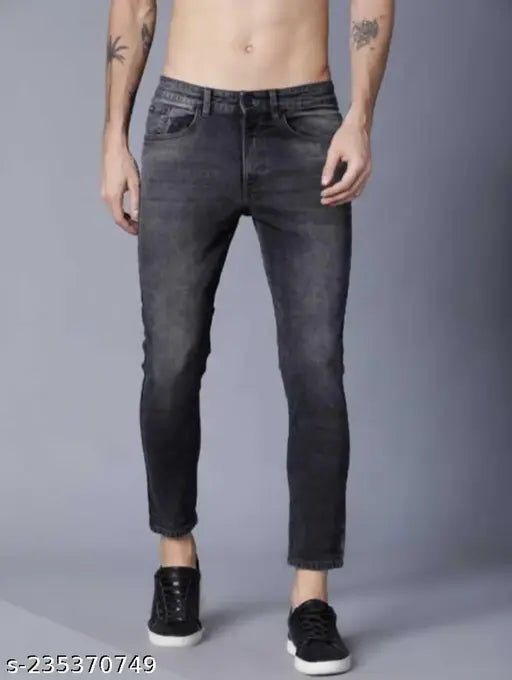 Dyed/washed denim casual fit jeans for men, size 28x33x39 (India)