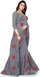 Chiffon silk sarees set: bottel green, dark green, royal blue, rama color, morepeach, puff sleeve blouses, chikankari kurtis, designer lehenga, sharara, phulkari dupatta, free size, India-made