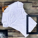 Stylish round neck polyester Lycra t-shirt, solid color, short sleeves for men and women, S-XXXL sizes