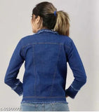 Denim waistcoat for classy partywear, solid net pattern, three-quarter sleeves, S-XL sizes