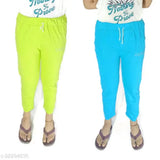 Blue, green and yellow women's sports pants with drawstring waist
