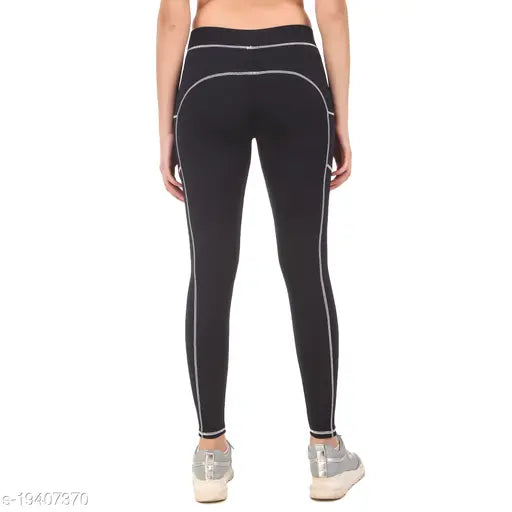 Solid Lycra women's jeggings, stylish and trendy. Fits size 30, 34, 36, 38 (30W-36L-32H, 34W-36L-36H, 36W-36L-38H, 38W-36L-40H). Made in India