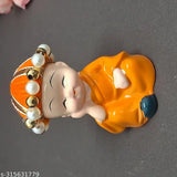 Poly Resin monk miniatures in blue, brown, orange, and sky blue for home office decor