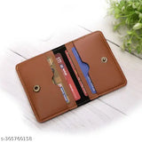 PU unisex card holder, 4 compartments, solid net pattern, customizable with name charm, free size (11cm x 8cm), made in India